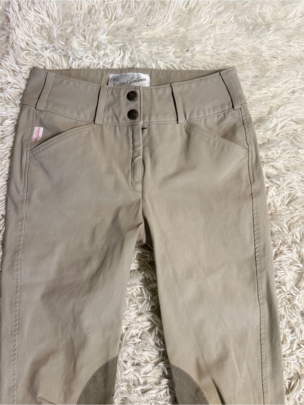 Women’s Size 24L Tan Tailored Sportsman Knee Patch Horseback Riding Breeches - Picture 3 of 7
